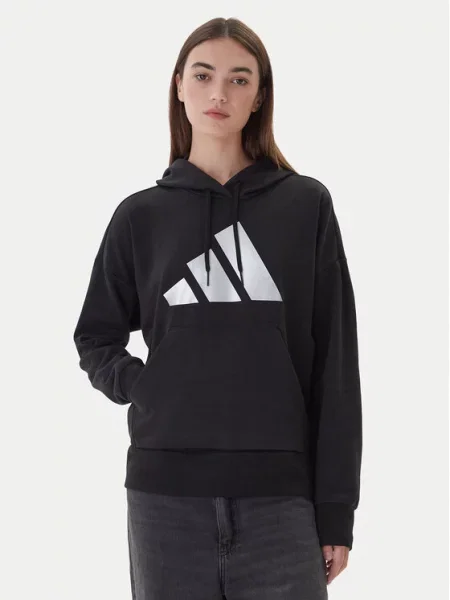 Adidas Світшот Holiday Metallic Graphic чорний