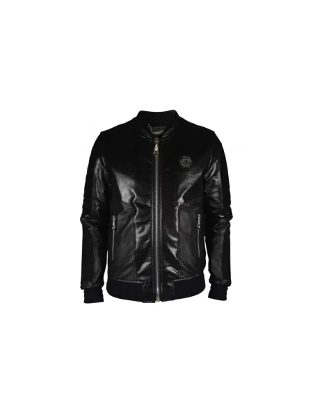 Kurtka skórzana Philipp Plein czarna