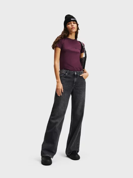 Прямі джинси Karl Lagerfeld Jeans сірий