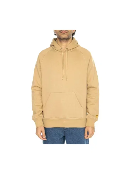 Carhartt WIP Hooded Chase Sweatshirt Dusty H Brown Mężczyźni Bluzy i bluzy z kapturem Carhartt WIP Size: L brązowy