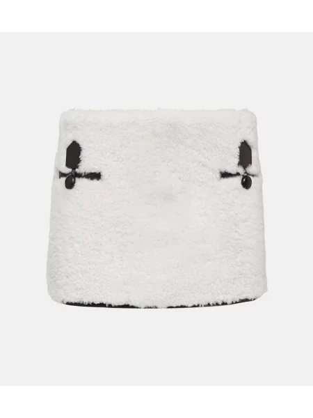 Spódnica skórzana Blancha biała