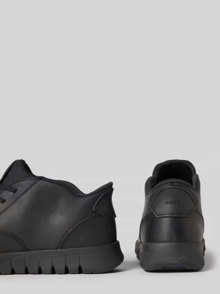 Sneakersy z mieszanki skóry model FLEXTRIDE' Geox czarne