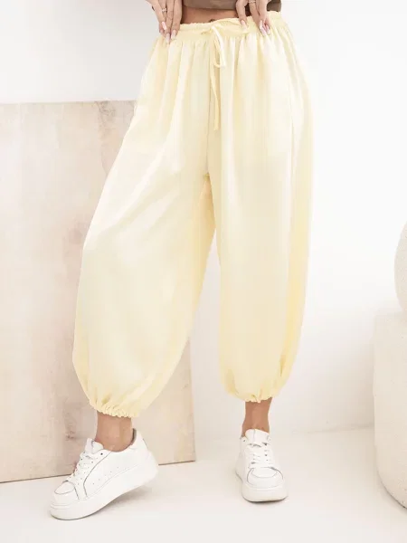 Talie elastică pantaloni Kesi Włoski alb