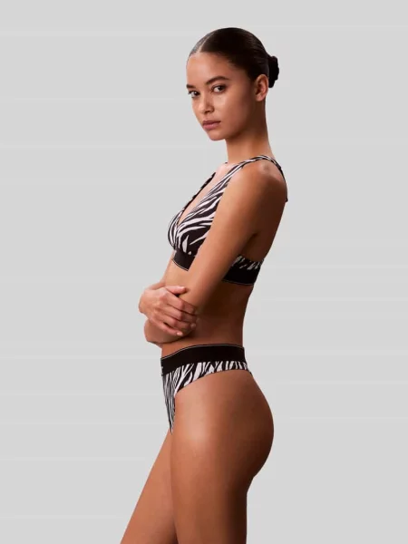 Stringi z detal z logo Calvin Klein Underwear czarne
