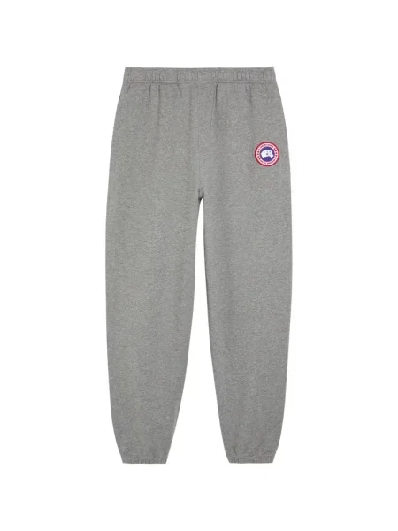 Pantaloni Canada Goose alergare cu autograf gri