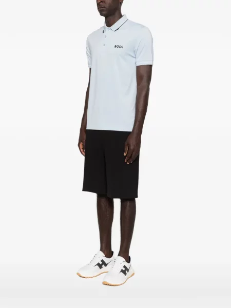 Tricou polo Boss cu imagine albastru