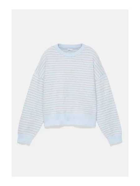 Pull&Bear Pulover închis / albastru deschis bej