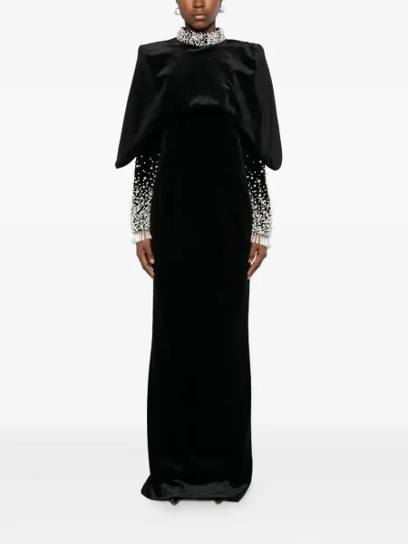 Rochie Jean-louis Sabaji cu perle de catifea negru
