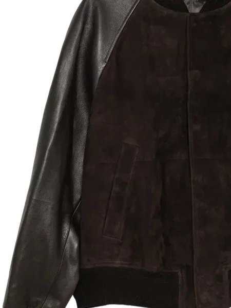 Geacă bomber Tom Ford din piele de căprioară maro