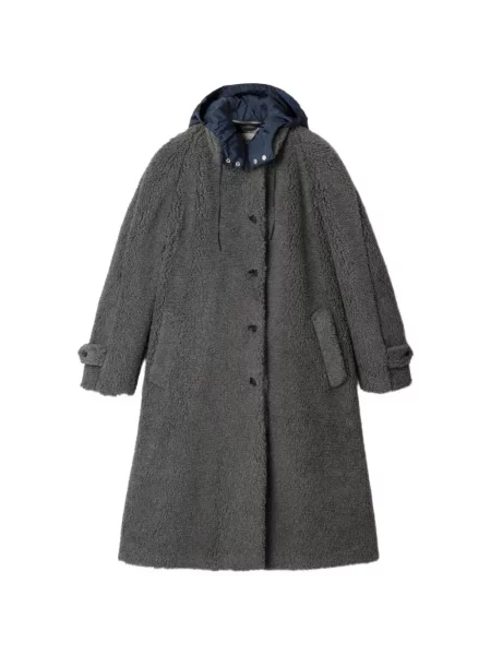 Palton Miu Miu din fleece gri