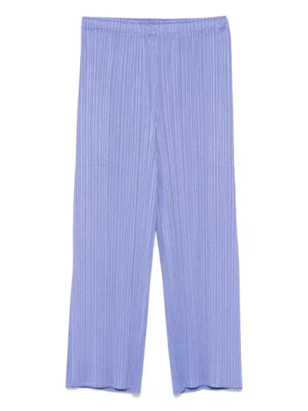 Pantaloni Pleats Please Issey Miyake plisate albastru