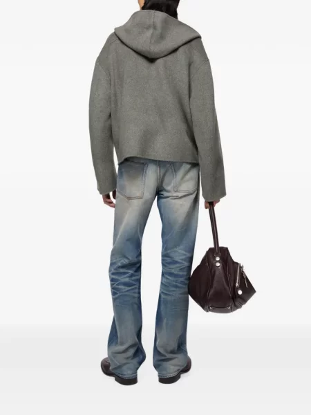 Geacă Acne Studios din cașmir gri