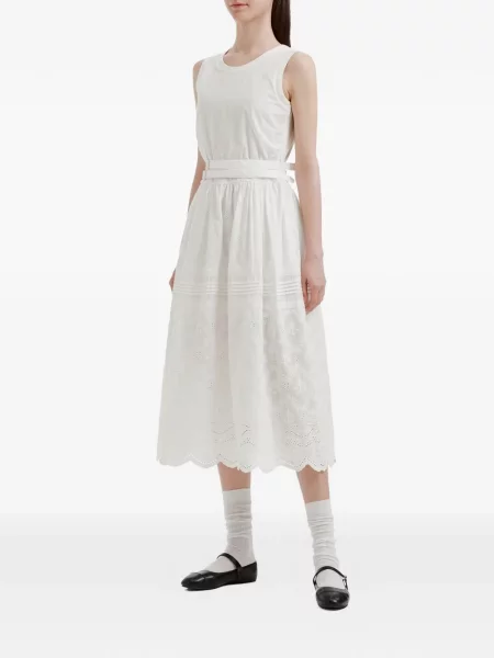 Rochie midi B+ab cu broderie alb