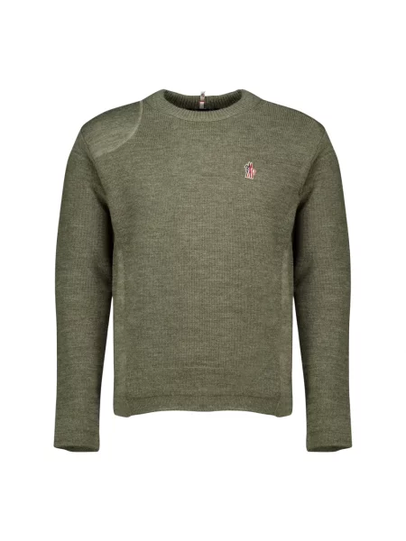 Sweter Moncler wełniany zielony