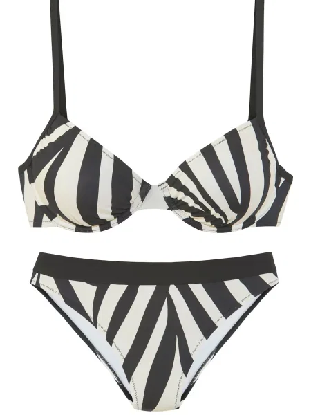 FRENCH CONNECTION Costum de baie două piese negru alb