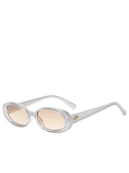 Okulary przeciwsłoneczne Le Specs z perełkami brązowe