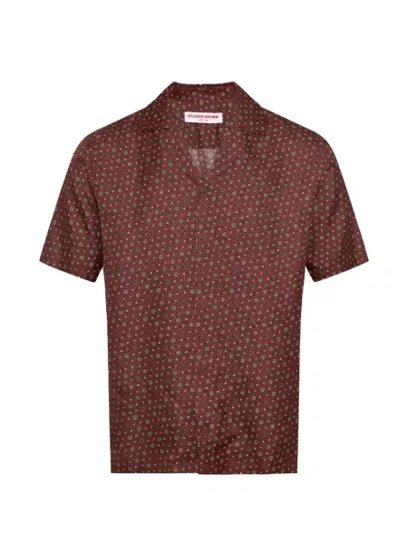 Cămașă Orlebar Brown cu model floral cu imagine roșu