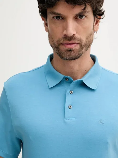 Calvin Klein Pólóing Supima kék