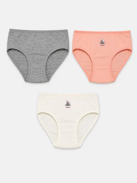 Sinsay kalhotky typu slip s motivem králíků 3 pack vícebarevná