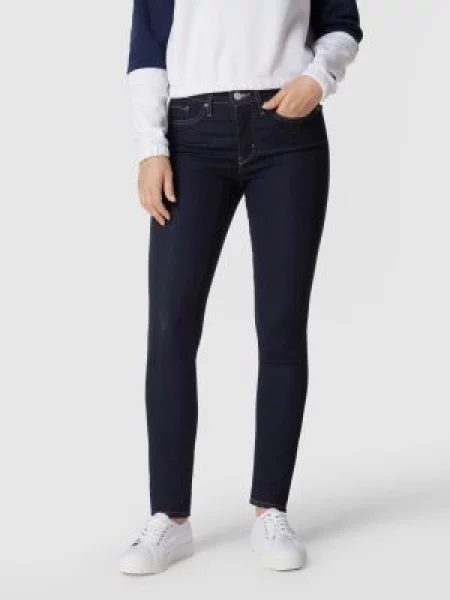 Jeansy o kroju shaping straight fit z dodatkiem streczu model Levi's® 300 granatowe