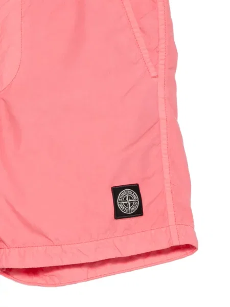 Kąpielówki dziecięce Stone Island różowe