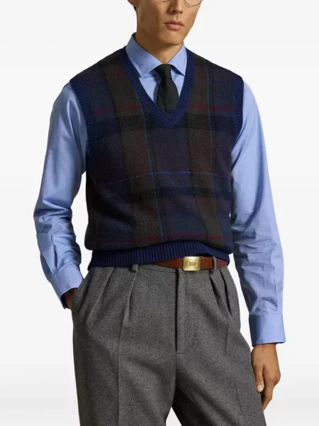 Gulerat șosete Polo Ralph Lauren de lână cu dungi negru