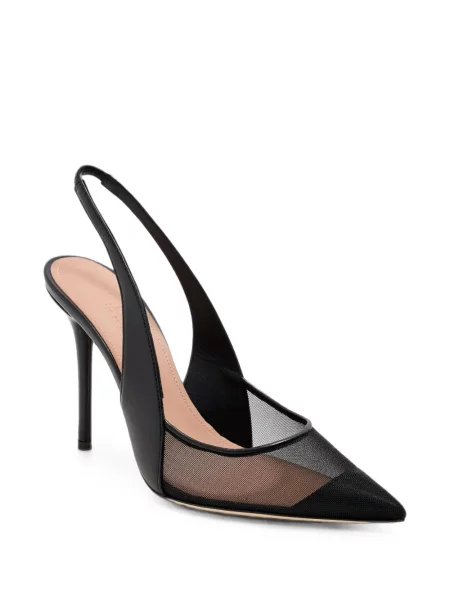 Pantofi cu toc Malone Souliers plasă slingback negru