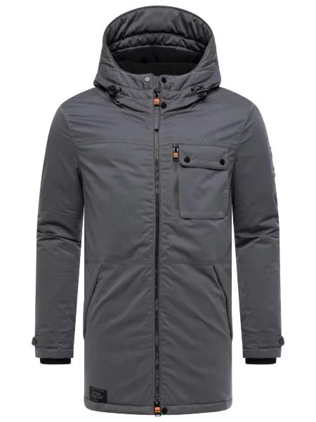 STONE HARBOUR Palton de iarnă gri metalic negru