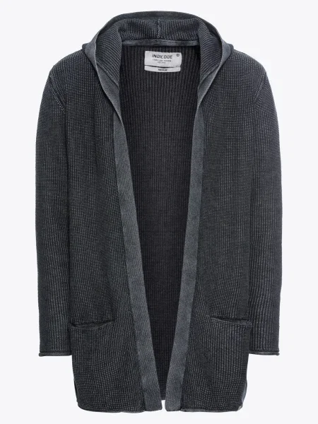 INDICODE JEANS Geacă tricotată Graham negru