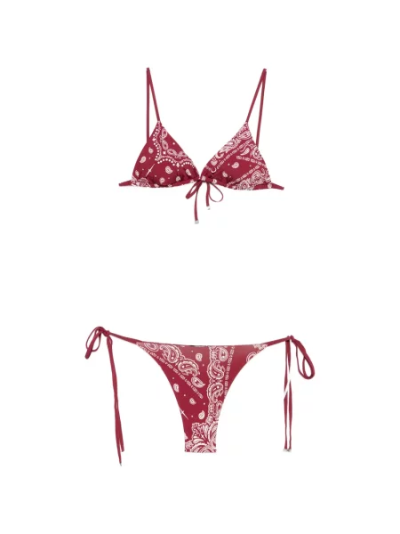 Bikini Venuja z nadrukiem z wzorem paisley czerwone