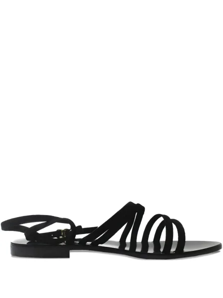 Sandale Capri Positano Sandals din piele cu bretele negru