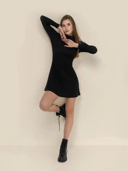 LAWA Сукня міні Комбінований верх чорний