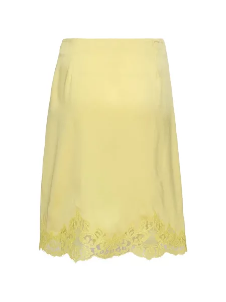 Fustă midi Stella Mccartney din dantelă drapată galben