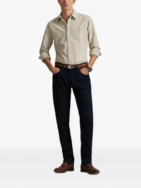 Μικρός κασκέτο Polo Ralph Lauren με χαμηλή μέση υφαίνω διαγωνίως πράσινο