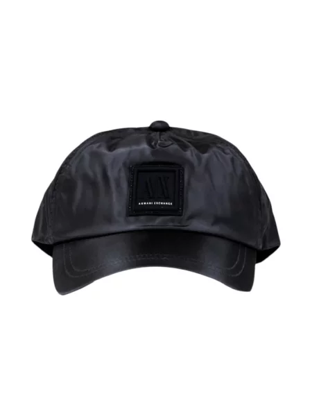 Czapka z daszkiem Armani Exchange z kaszmiru czarna