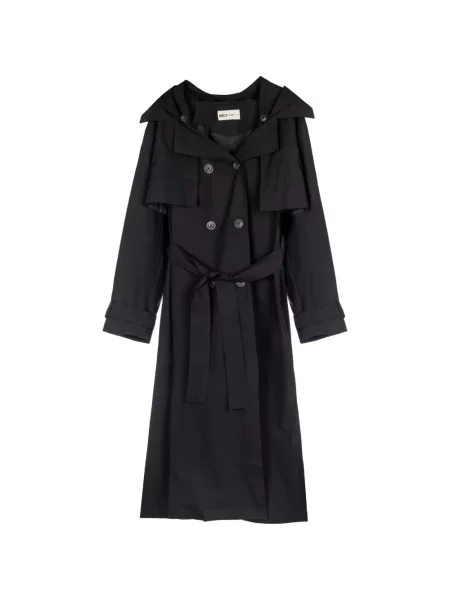 Dvouřadý trenčkot Seco Rainwear černý