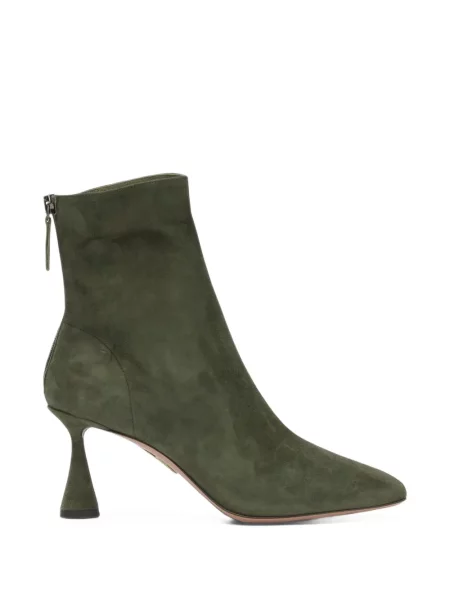 Cizme scurte Aquazzura din piele de căprioară verde