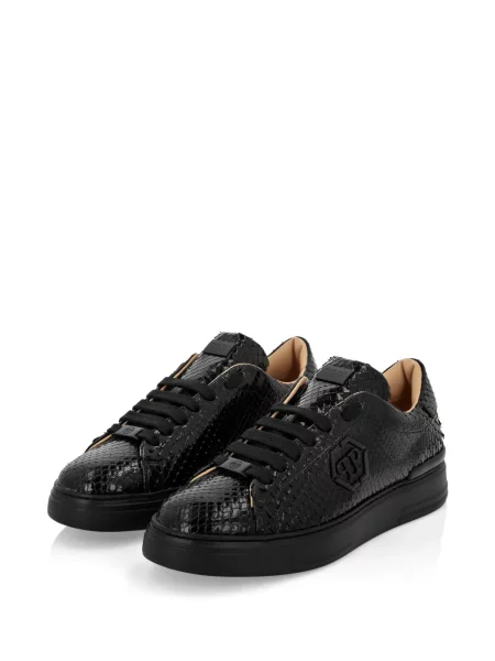 Кожени маратонки Philipp Plein черно
