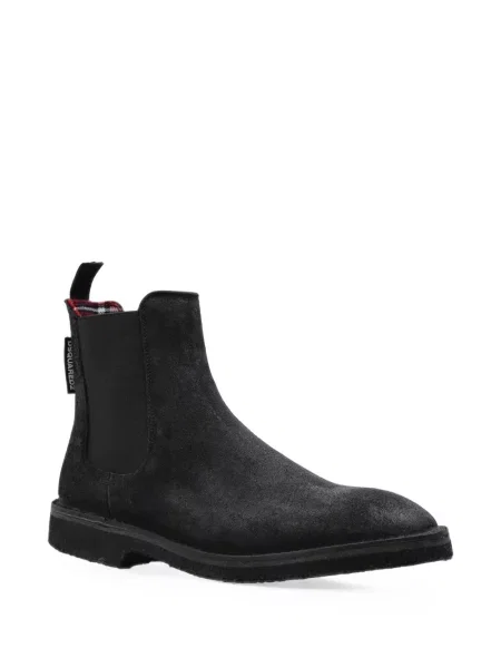 Botine chelsea Dsquared2 din piele de căprioară negru