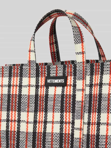 Torba shopper z uchwytem Vetements czarna