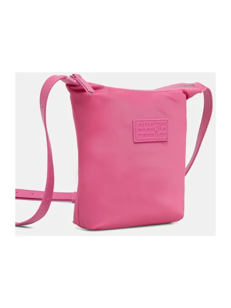 Torebka crossbody Mm6 Maison Margiela z logo różowa