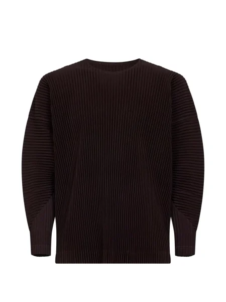 Plisované dlouhé tričko Homme Plissé Issey Miyake hnědé