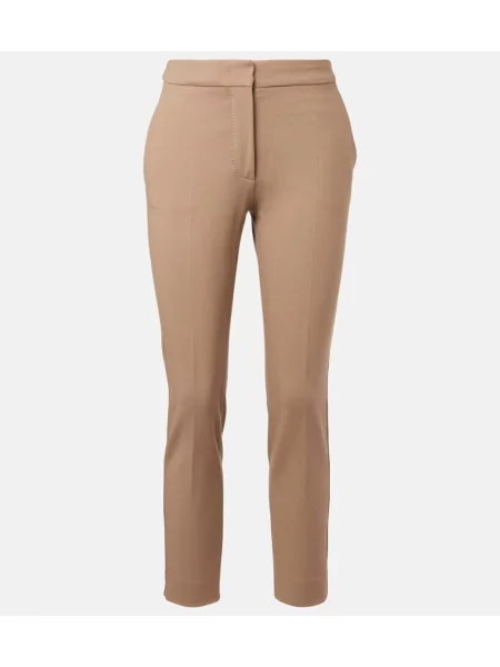 Cropp pantaloni Max Mara din jerseu maro