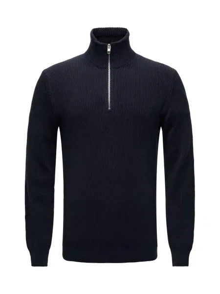 JACK & JONES Pulover JJEPERFECT noapte albastru