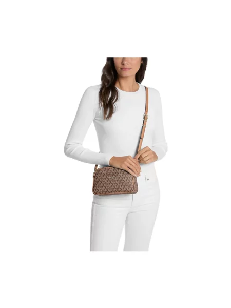 Michael Kors Torebki Kobieta ONE SIZE Skóra Listonoszka z powlekanej drukowanej tkaniny brązowy