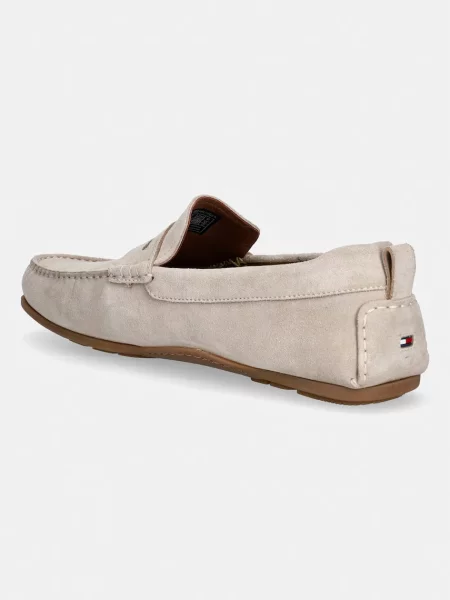 Tommy Hilfiger Mokasyny Core Hilfiegr Suede Driver beżowy
