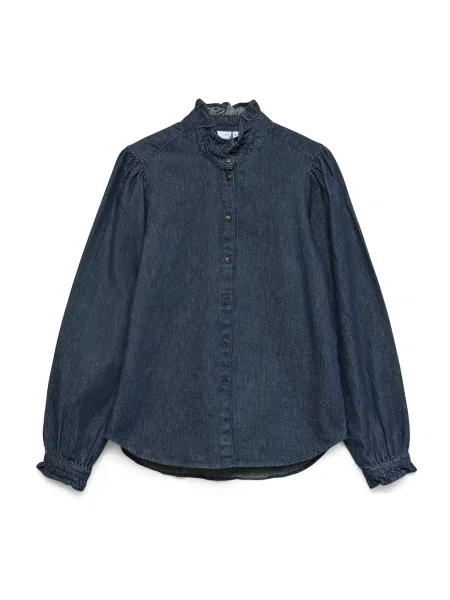 VERO MODA Halenka VMATLA džínovina modrá