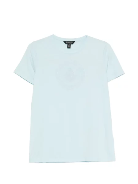 Tricou Lauren Ralph Lauren cu broderie albastru