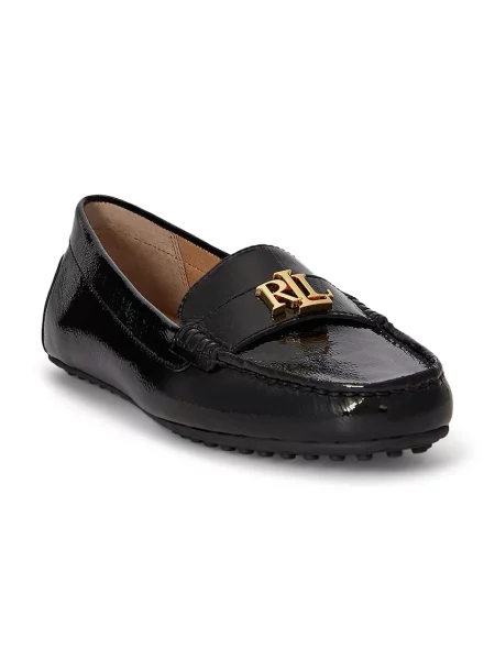 Kožené mokasíny Lauren Ralph Lauren Barnsbury čierna