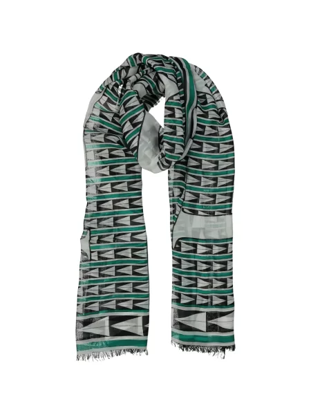 Fular Lanvin cu imagine cu imprimeu geometric alb